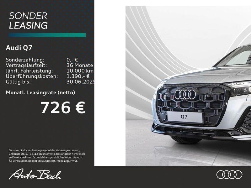 Silber (satellitsilber metallic) Neu 2024 Audi Q7 S-Line SUV | 99.840 € (Etwas zu teuer) - Bild 1/4