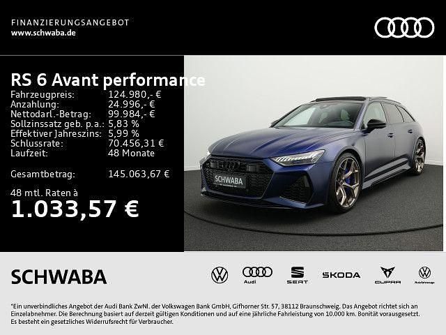 Matteffektlackierung audi excl Gebraucht 2024 Audi RS6 Performance Kombi | 124.980 € (Superpreis) - Bild 1/4