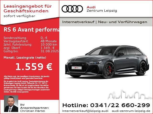 Schwarz Neu 2025 Audi RS6 Performance Kombi | 162.990 € (Teuer) - Bild 1/2
