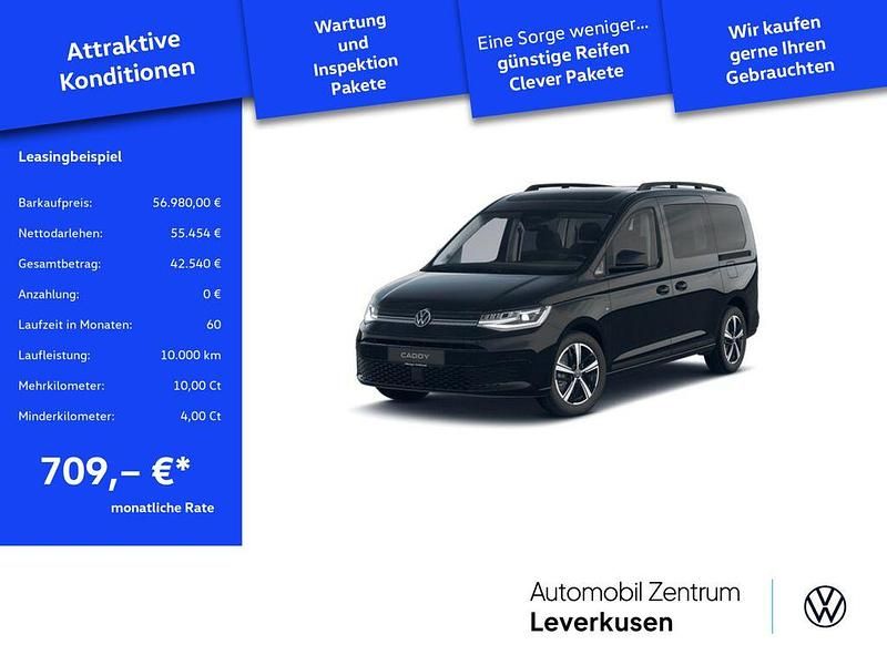 Deep black Neu 2025 VW Caddy Maxi Dark Label Van / Kleinbus | 56.980 € - Bild 1/4