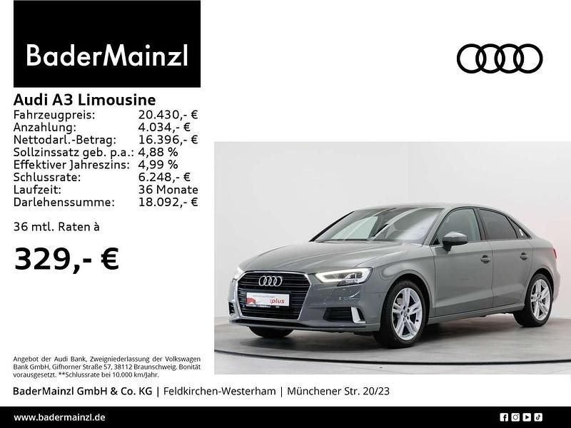 Quantumgrau Gebraucht 2020 Audi A3 Sport Limousine | 20.430 € (Fairer Preis) - Bild 1/3