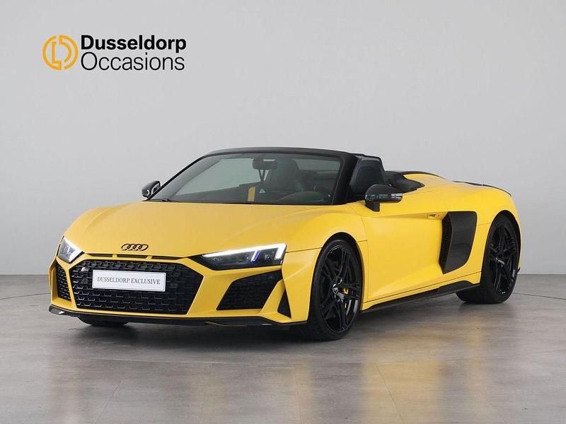Gelb Gebraucht 2019 Audi R8 Spyder Performance Cabrio | 137.715 € (Teuer) - Bild 1/4