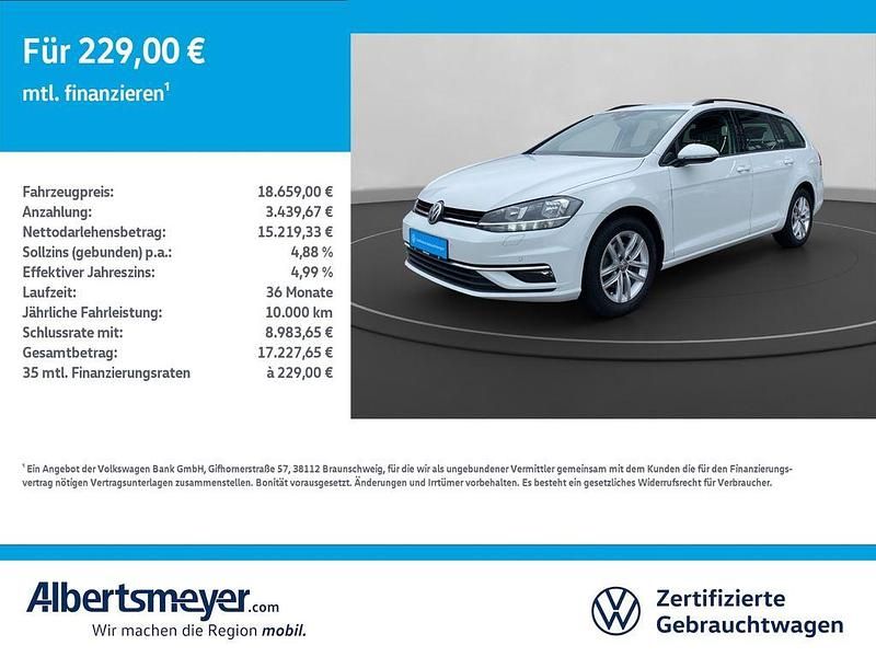 Weiß Gebraucht 2020 VW Golf VII Comfortline Kombi | 18.659 € (Etwas zu teuer) - Bild 1/4