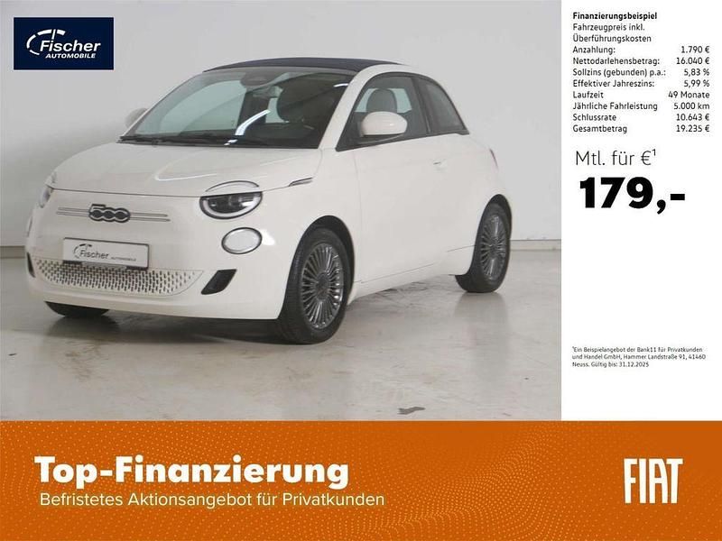Weiss Gebraucht 2022 Fiat 500e Icon Cabrio | 16.980 € (Superpreis) - Bild 1/4