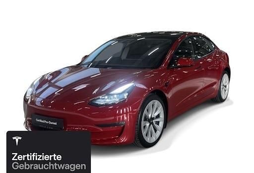 Rot Gebraucht 2021 Tesla Model 3 Long Range RWD Limousine | 28.200 € (Fairer Preis) - Bild 1/4