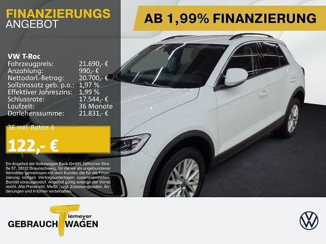 Weiß Gebraucht 2024 VW T-Roc Life SUV | 21.690 € (Guter Preis) - Bild 1/2