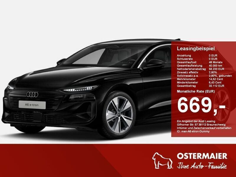 Mythosschwarz Neu 2025 Audi A6 e-tron Ambiente Kombi | 64.980 € (Guter Preis) - Bild 1/4