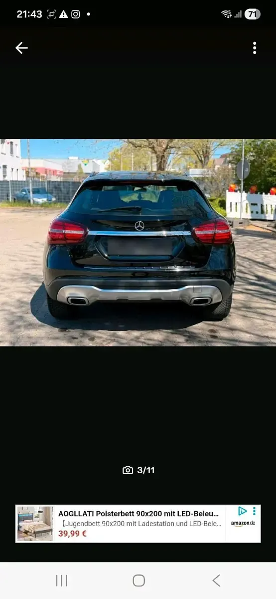 Gebraucht Mercedes GLA180 109 PS (80 kW) 2017 Schwarz SUV