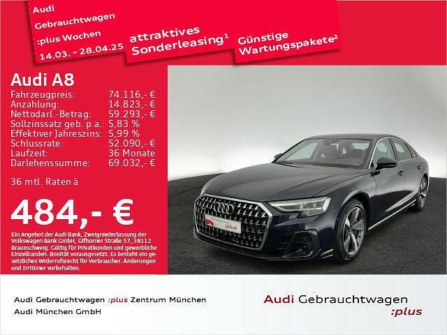 Gebraucht Audi A8 Ambiente 462 PS (339 kW) 2023 Firmamentblau metallic Limousine