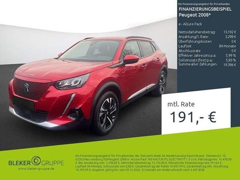 Elixierrot (metallic) Gebraucht 2021 Peugeot e-2008 Allure SUV | 16.490 € (Superpreis) - Bild 1/3