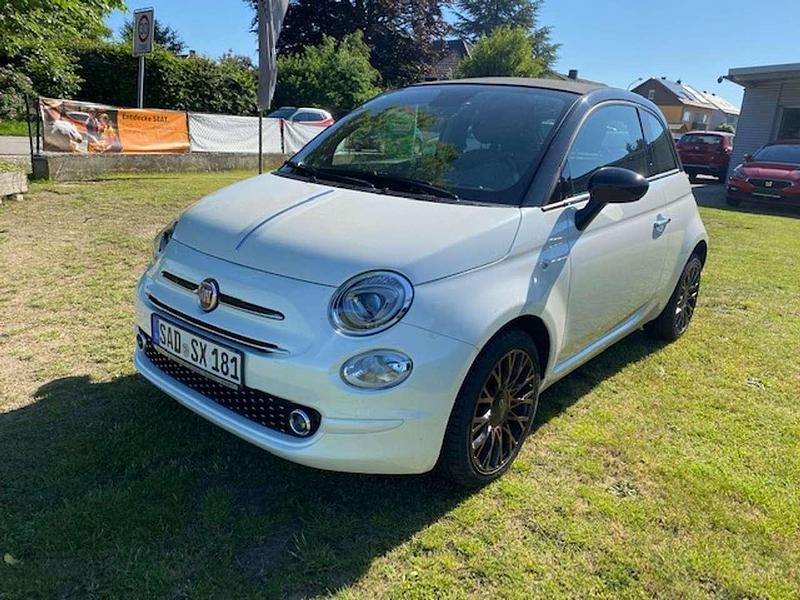 Weiß (metallic) Gebraucht 2019 Fiat 500C Lounge Cabrio | 14.300 € (Etwas zu teuer) - Bild 1/4