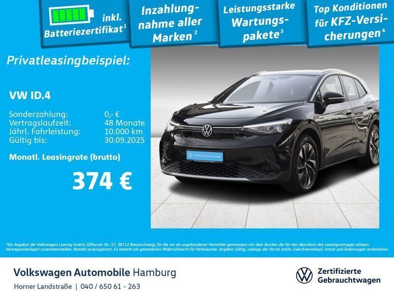 Grenadillschwarz metallic Gebraucht 2022 VW ID.4 Pro Performance SUV | 31.990 € (Fairer Preis) - Bild 1/3