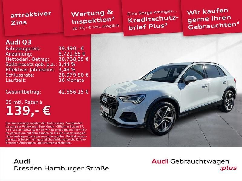 Gebraucht Audi Q3 Advanced Plus 150 PS (110 kW) 2025 Gletscherweiß metallic SUV