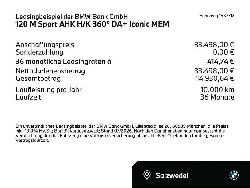 Gebraucht BMW 120 M Sport 170 PS (125 kW) 2025 Weiß Kleinwagen