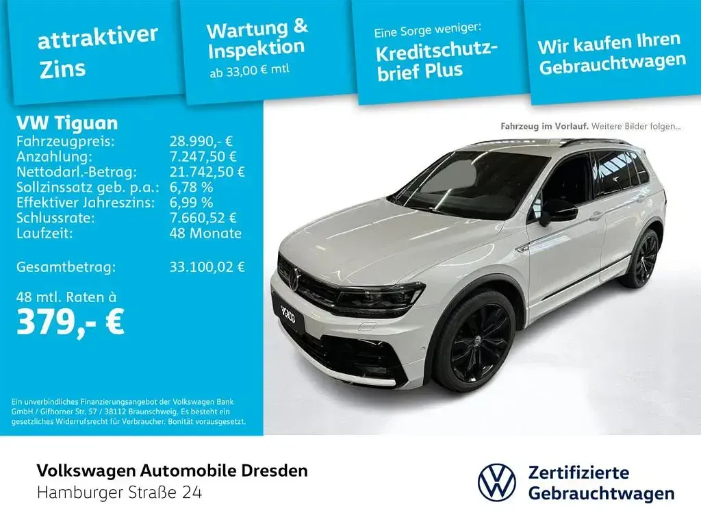 Gebraucht VW Tiguan Highline 239 PS (175 kW) 2020 Oryxwhite perlmutteffekt SUV