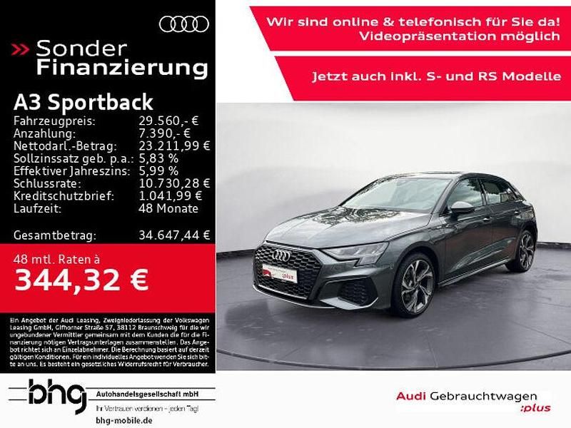 Daytonagrau perleffekt Gebraucht 2022 Audi A3 e-tron S-Line Kleinwagen | 28.960 € (Fairer Preis) - Bild 1/4