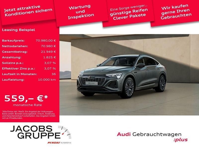 Grau Gebraucht 2024 Audi Q8 e-tron S-Line SUV | 70.980 € (Teuer) - Bild 1/4