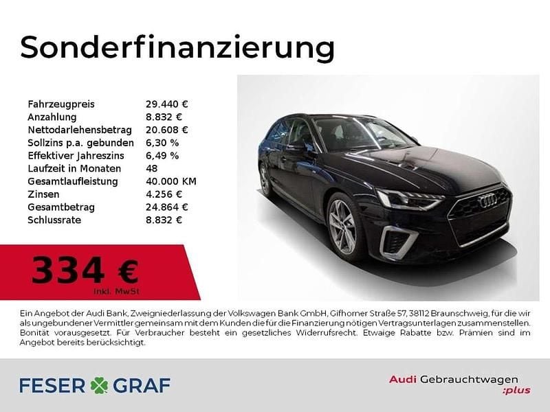 Gebraucht Audi A4 S-Line 204 PS (150 kW) 2023 Mythosschwarz metallic Kombi