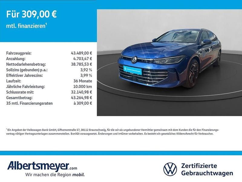Blau Gebraucht 2024 VW Passat Elegance Kombi | 43.489 € (Guter Preis) - Bild 1/4
