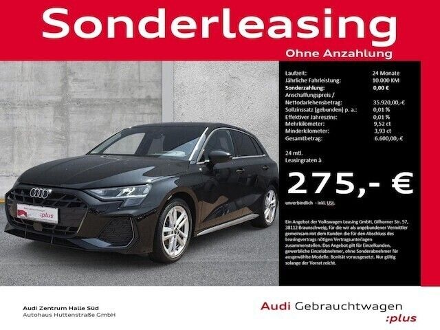 Mythosschwarz metallic Gebraucht 2025 Audi A3 S-Line | 35.920 € (Etwas zu teuer) - Bild 1/4