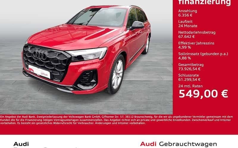 Rot Gebraucht 2024 Audi Q7 S-Line SUV | 73.998 € (Guter Preis) - Bild 1/4
