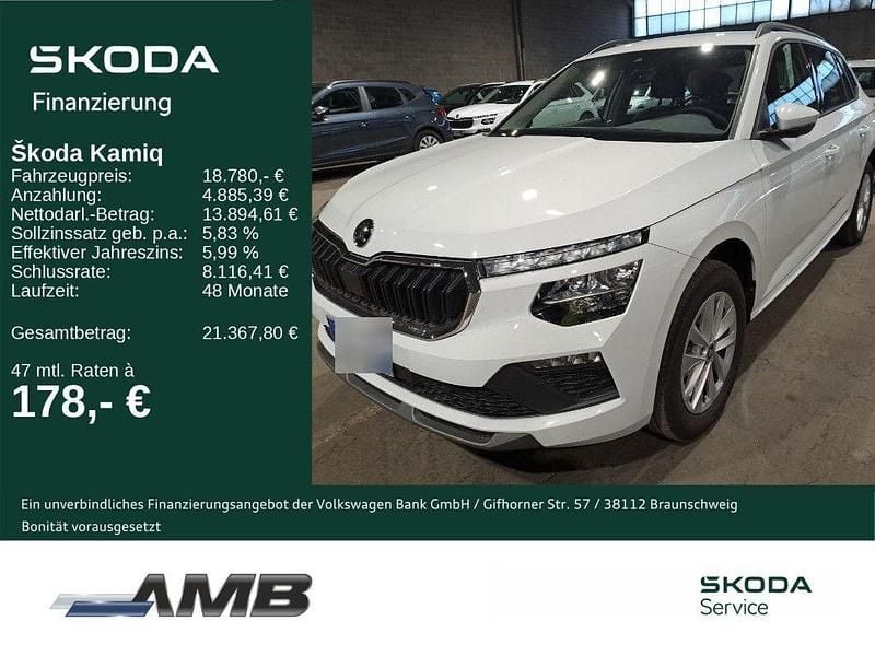 Gebraucht Skoda Kamiq Selection 95 PS (69 kW) 2025 Moonweiß perleffekt SUV