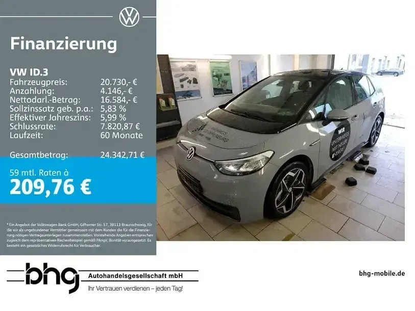 Brugt VW ID.3 Pro 107 kW (146 HK) 2022 Hatchback