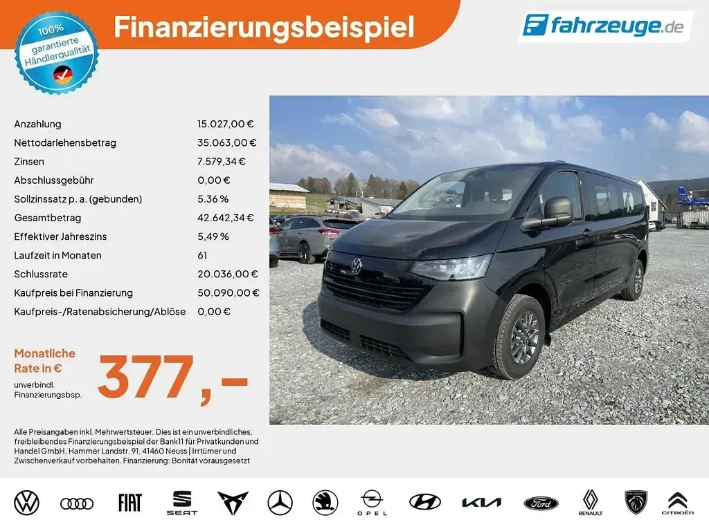 Nowe VW Caravelle 150 KM (110 kW) 2026 Czarny Van