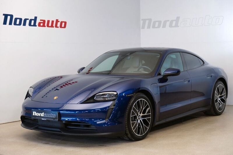 Blau Gebraucht 2021 Porsche Taycan Limousine | 54.900 € (Fairer Preis) - Bild 1/4