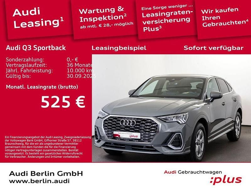 Chronosgrau metallic Gebraucht 2024 Audi Q3 Sportback S-Line SUV | 45.700 € (Etwas zu teuer) - Bild 1/3