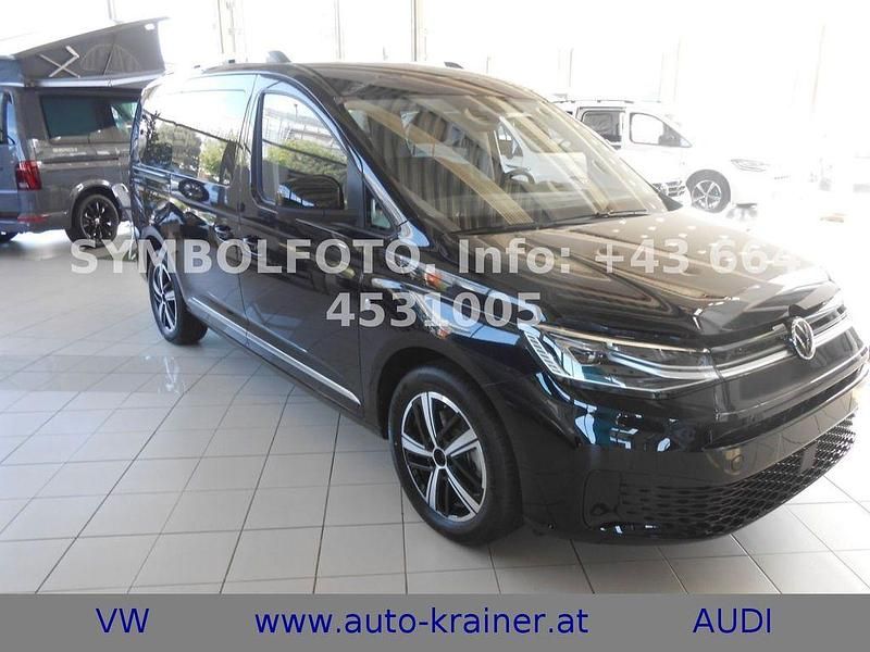 Neu VW Caddy Maxi Dark Label 122 PS (89 kW) 2025 Schwarz Van / Kleinbus