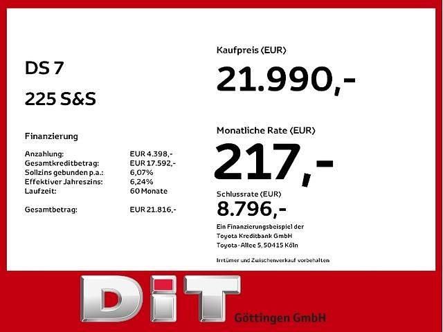 Gebraucht DS Automobiles DS7 Crossback Performance Line Plus 224 PS (164 kW) 2022 Lackierung schwarz perla nera/ SUV