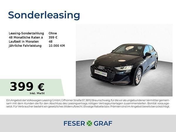 Schwarz (brillantschwarz) Neu 2025 Audi A3 Sportback e-tron Ambiente Limousine | 33.890 € (Superpreis) - Bild 1/4