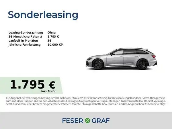 Florettsilber metallic Neu 2025 Audi RS6 Ambiente Kombi | 148.899 € (Superpreis) - Bild 1/3