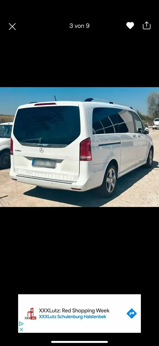 Gebraucht Mercedes V220 190 PS (139 kW) 2016 Weiß Van / Kleinbus