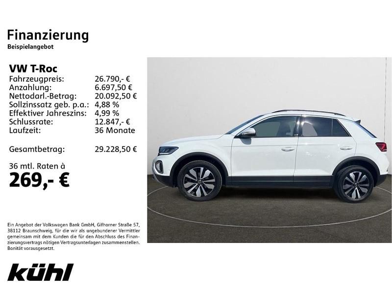 Gebraucht VW T-Roc Move 150 PS (110 kW) 2023 Pure white SUV