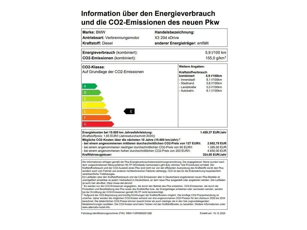 Neu BMW X3 Performance 197 PS (144 kW) 2026 Schwarz SUV