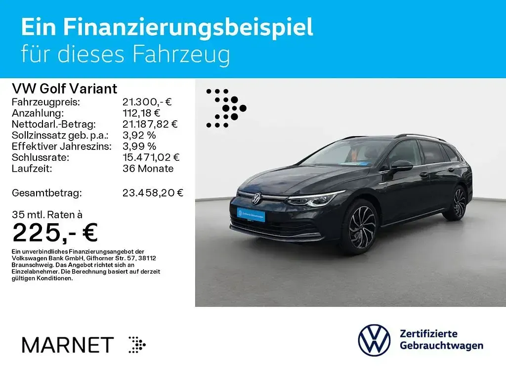 Brugt VW Golf VIII Style 150 HK (110 kW) 2023 Grå Stationcar