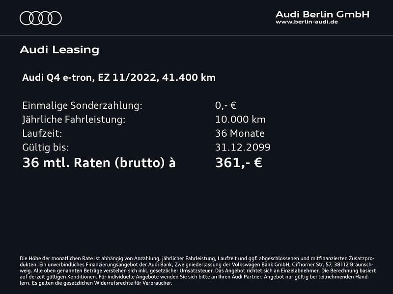 Gebraucht Audi Q4 e-tron Comfort 150 kW (204 PS) 2022 Taifungrau metallic SUV