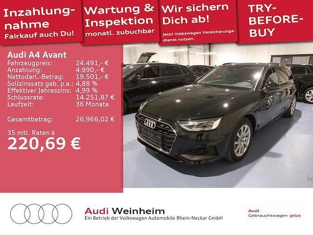 Mythosschwarz metallic Gebraucht 2022 Audi A4 Kombi | 24.491 € (Guter Preis) - Bild 1/4