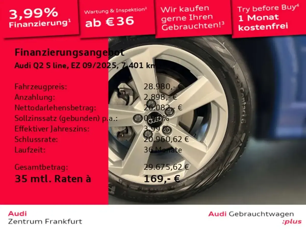 Gebraucht Audi Q2 S-Line 116 PS (85 kW) 2025 Ascariblau metallic SUV