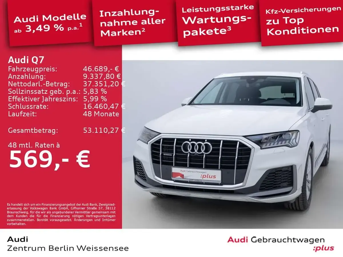 Gebraucht Audi Q7 S-Line 340 PS (250 kW) 2023 Carraraweiß SUV