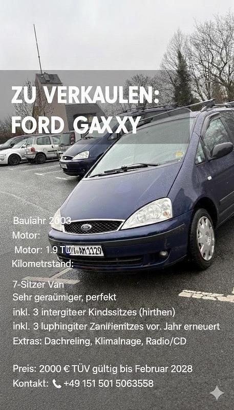 Gebraucht Ford Galaxy 2003 Blau Van / Kleinbus