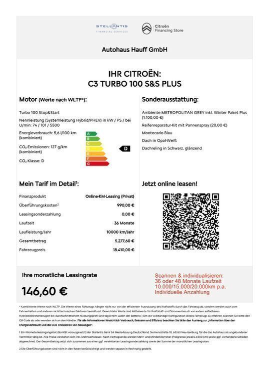 Blau Neu 2025 Citroën C3 Kleinwagen | 19.390 € (Fairer Preis) - Bild 1/1
