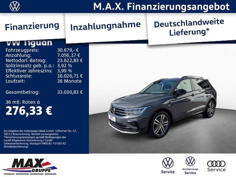Delfingrau metallic Gebraucht 2022 VW Tiguan Sportline SUV | 30.679 € (Fairer Preis) - Bild 1/3