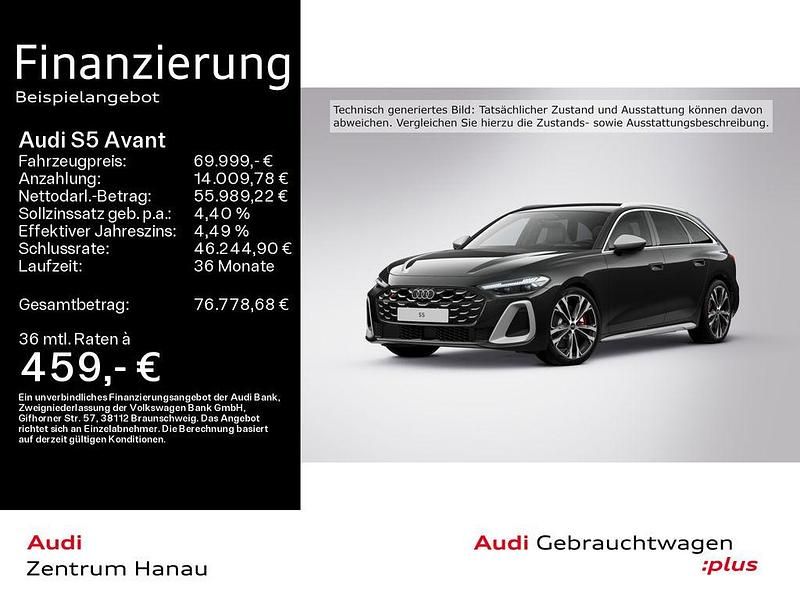 Mythosschwarz metallic Gebraucht 2024 Audi S5 Ambiente Kombi | 69.999 € (Superpreis) - Bild 1/4