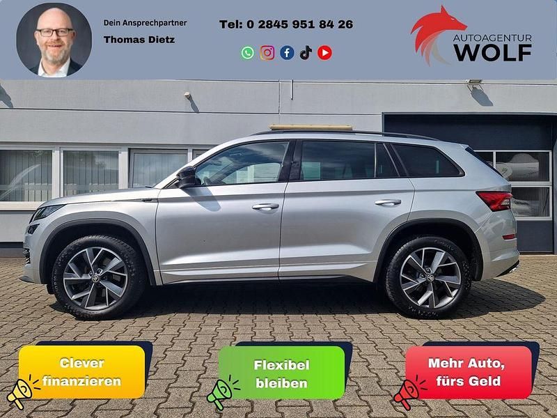 Silber Gebraucht 2019 Skoda Kodiaq SportLine SUV | 22.959 € (Etwas zu teuer) - Bild 1/4