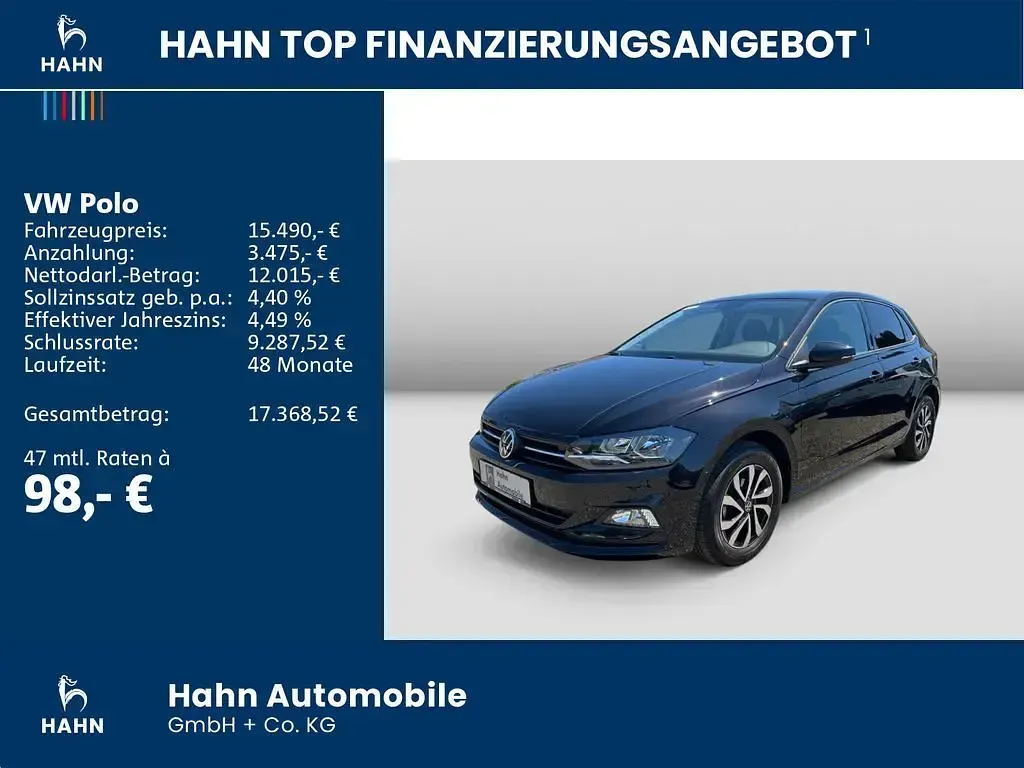Gebraucht VW Polo Active 95 PS (69 kW) 2021 Deep black perleffekt Kleinwagen