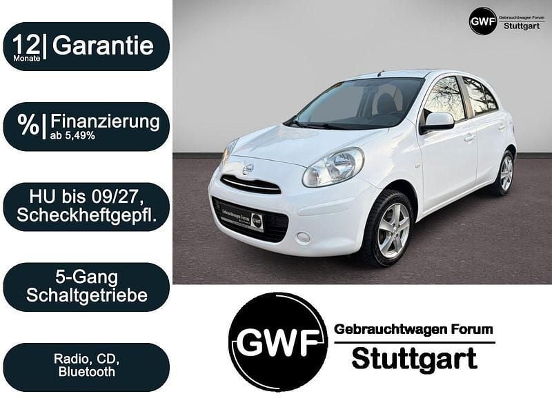 Weiß Gebraucht 2013 Nissan Micra Acenta Kleinwagen | 3.990 € (Guter Preis) - Bild 1/4