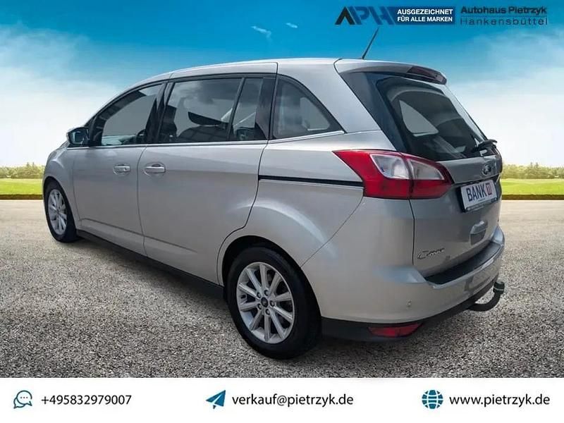 Gebraucht Ford Grand C-Max Titanium 125 PS (91 kW) 2017 Polarsilber metallic Van / Kleinbus